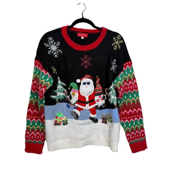 Blizzard Bay L Santa Ugly Christmas Sweater | Funny Holiday Knit Festive - Picture 1 of 6